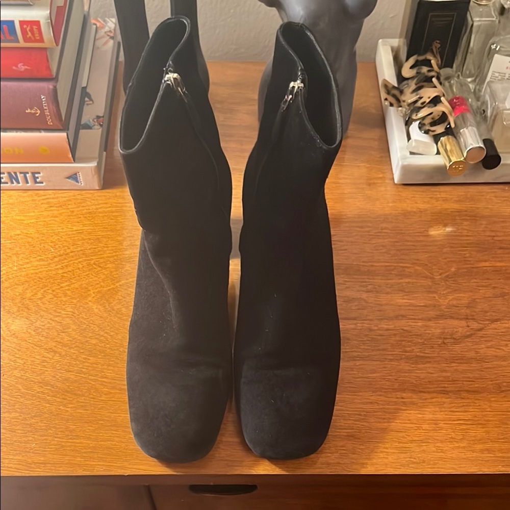 Prada black suede boots